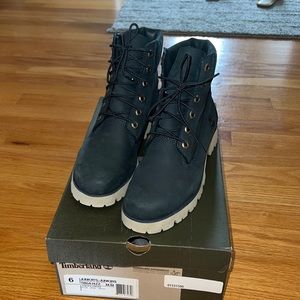 Timberland Women's Navy Blue Combat Boots